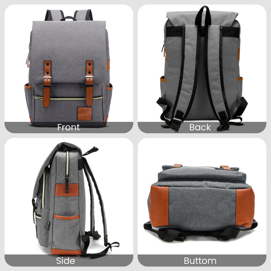 Canvas backpack vintage backpack vintage canvas#color_grey