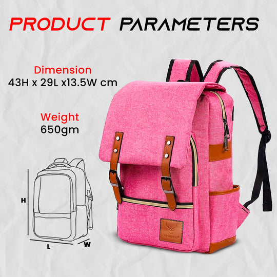 Canvas backpack vintage backpack vintage canvas#color_pink