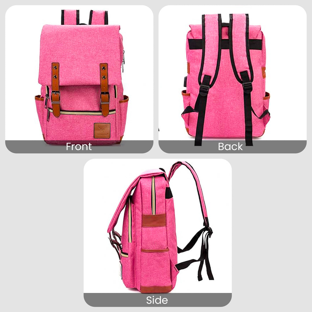 Canvas backpack vintage backpack vintage canvas#color_pink