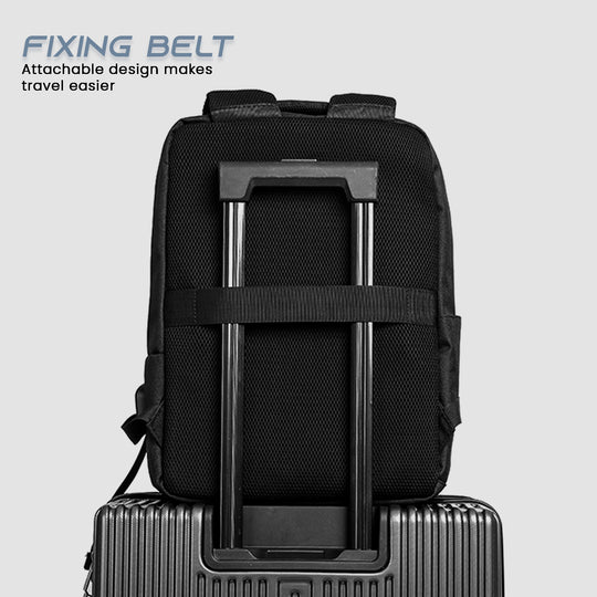 20l waterproof laptop backpack trolley strap shoulder bag travel backpack business tour corporate look#color_black