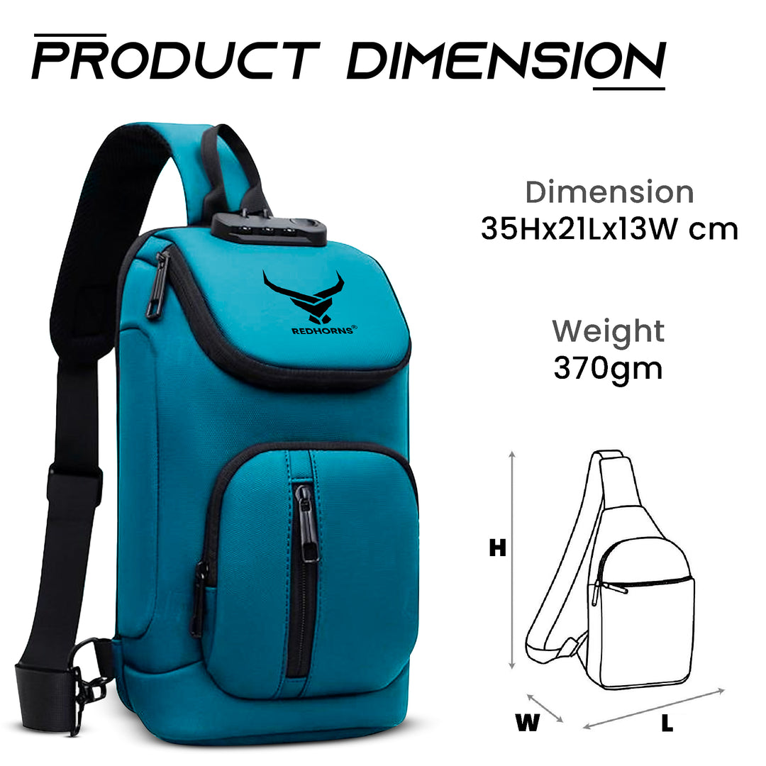 Sling bag for men side bag for men crossbody bag#color_blue