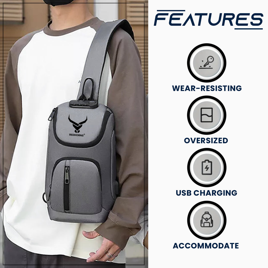 Sling bag for men side bag for men crossbody bag#color_grey