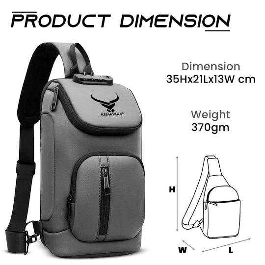 Sling bag for men side bag for men crossbody bag#color_grey