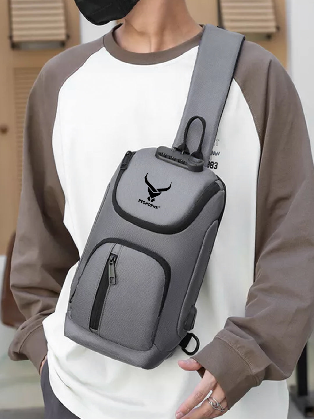 Sling bag for men side bag for men crossbody bag#color_grey