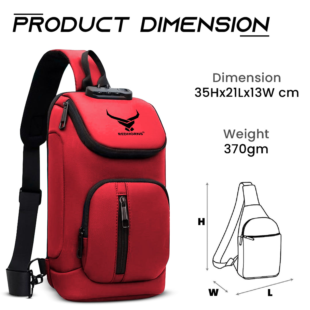 Sling bag for men side bag for men crossbody bag#color_red