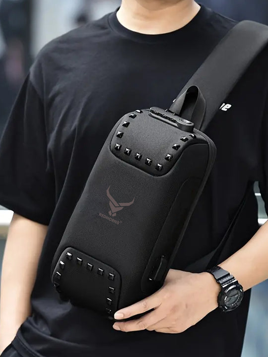 Sling bag for men side bag for men crossbody bag#color_black