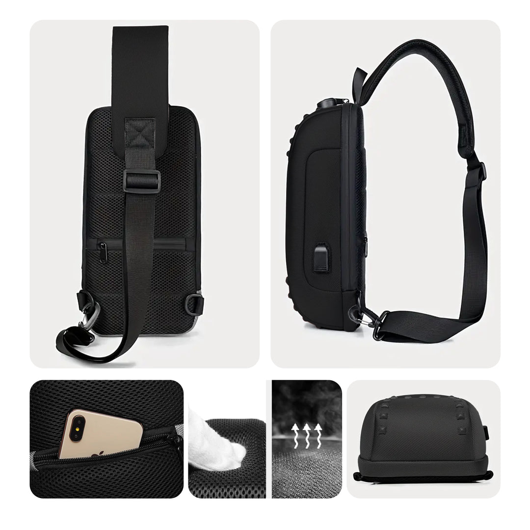 Sling bag for men side bag for men crossbody bag#color_black