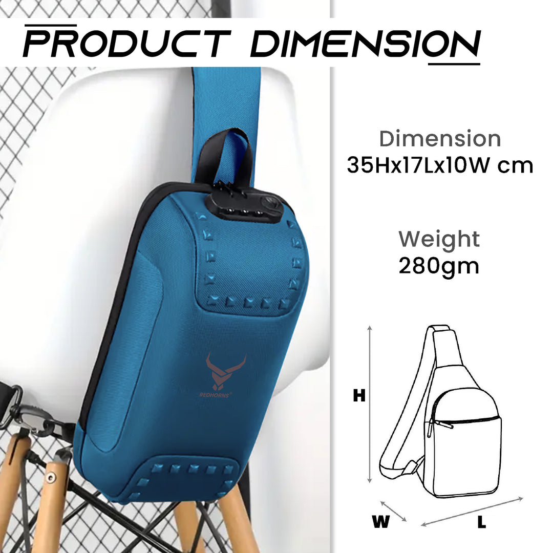 Sling bag for men side bag for men crossbody bag#color_blue