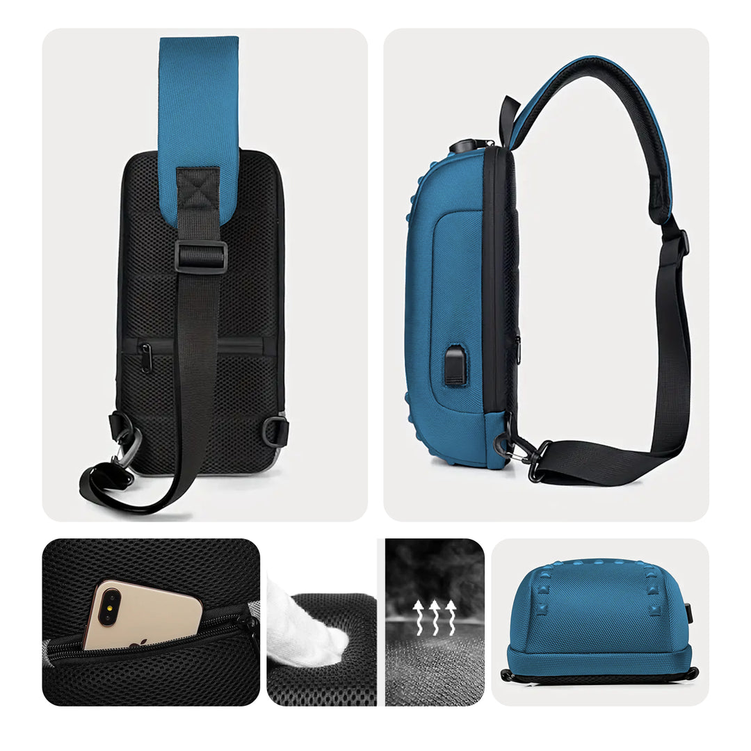 Sling bag for men side bag for men crossbody bag#color_blue