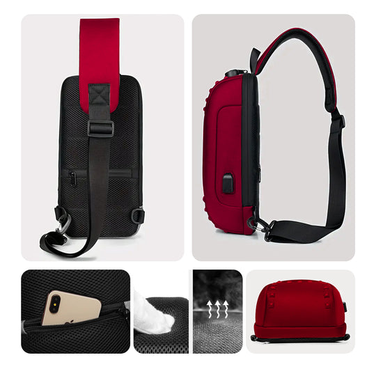 Sling bag for men side bag for men crossbody bag#color_red