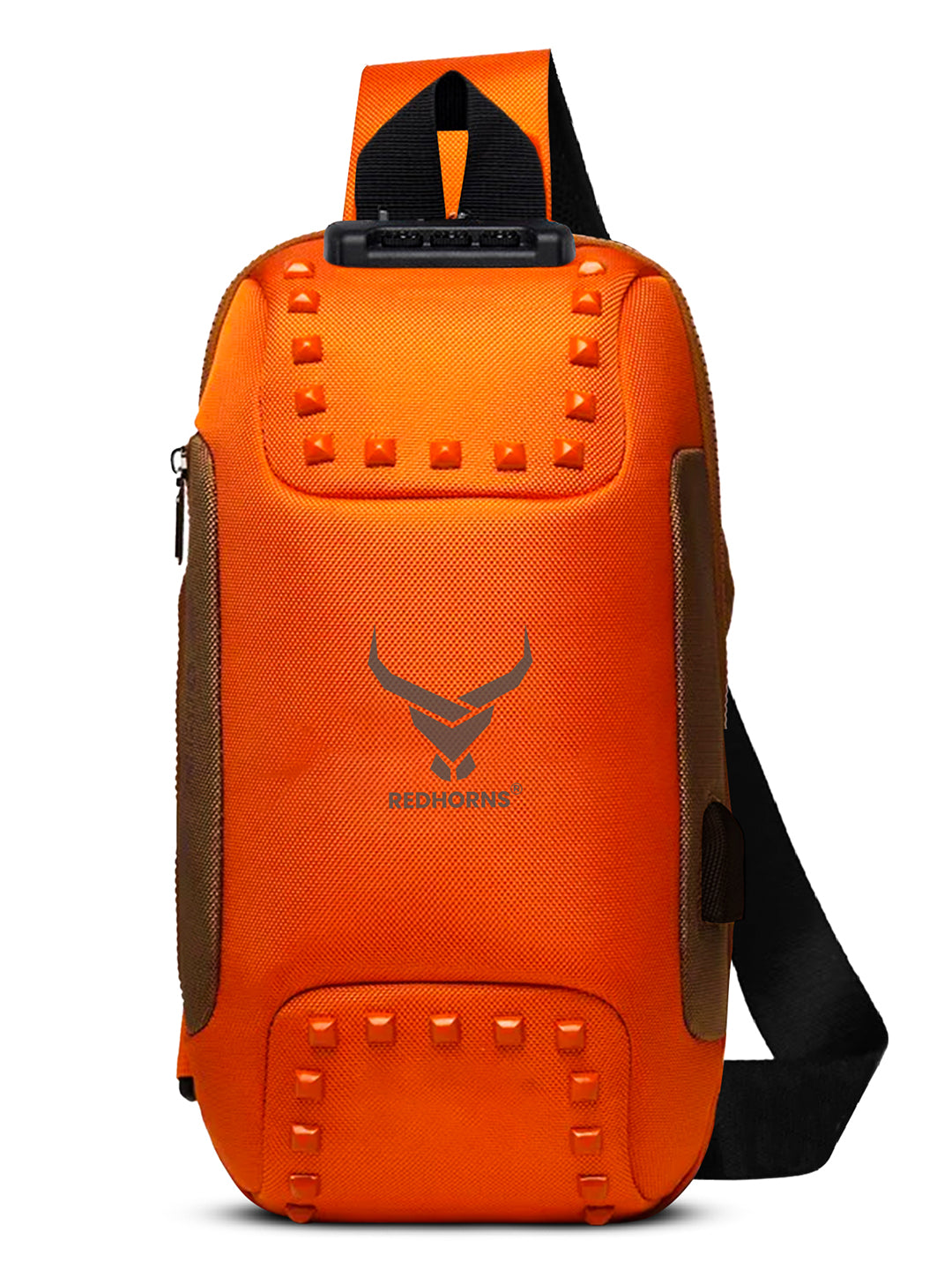 Sling bag for men side bag for men crossbody bag#color_orange