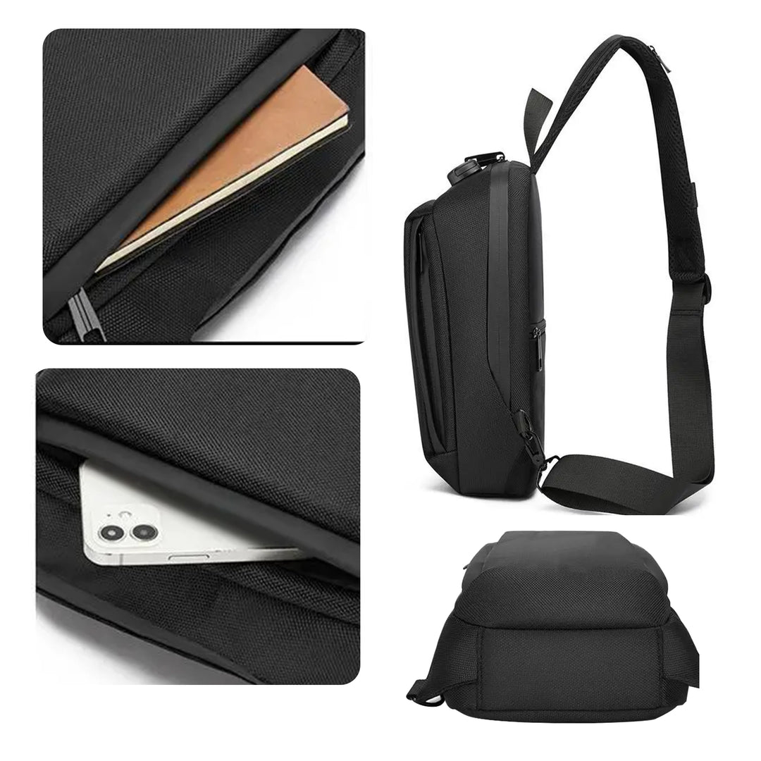 Sling bag for men side bag for men crossbody bag#color_black