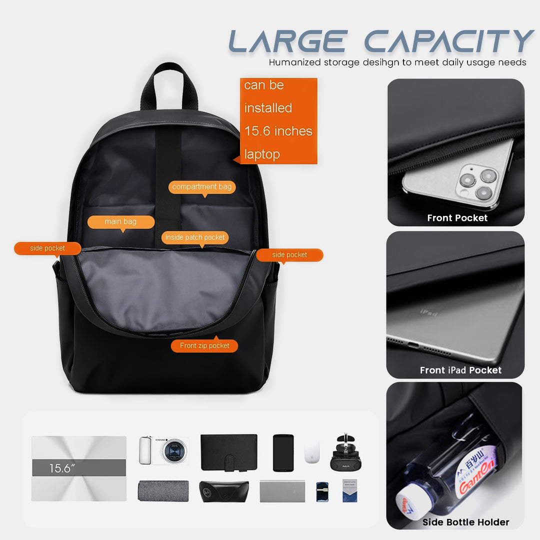 Waterproof laptop bag laptop backpack#color_black