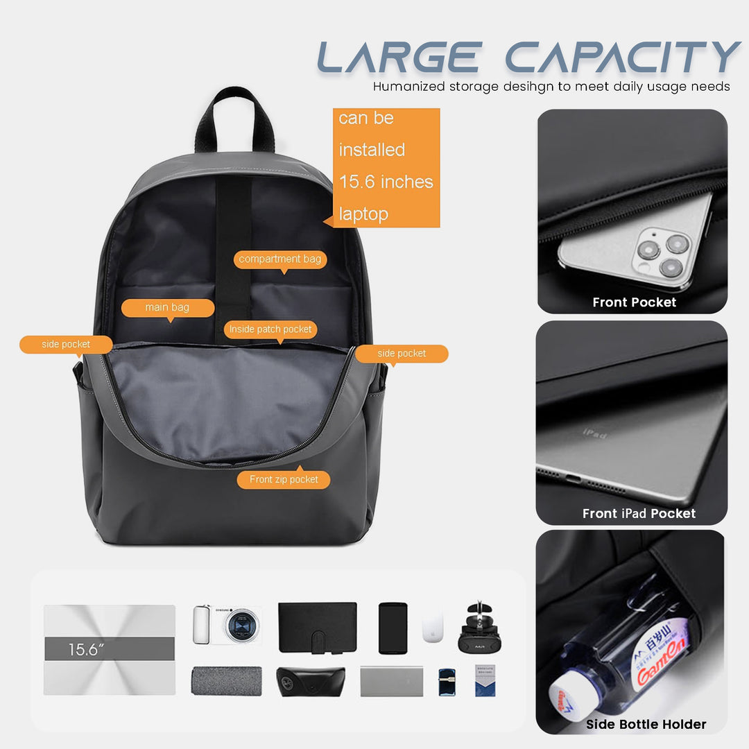 Waterproof laptop bag laptop backpack#color_grey