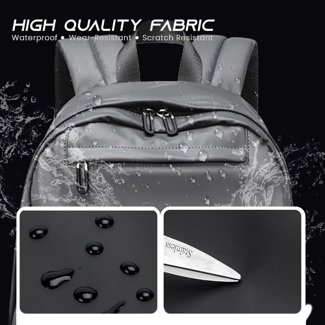 Waterproof laptop bag laptop backpack#color_grey