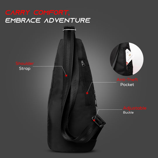 Sling bag for men side bag for men crossbody bag#color_black