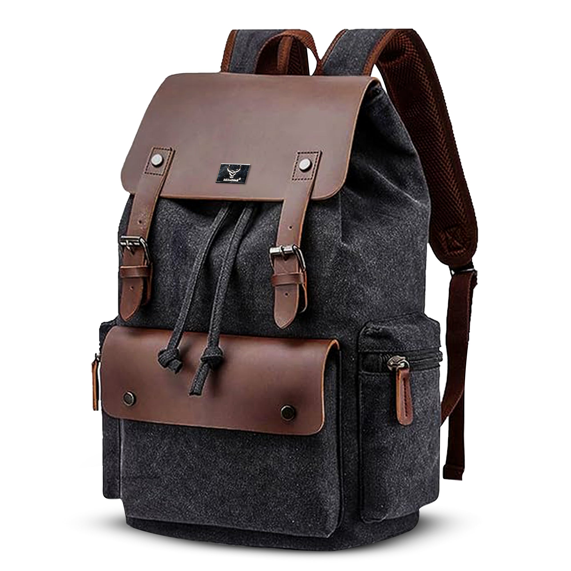 20L Waterproof Vintage Canvas Backpack With 15.6 Inches Laptop Compartment