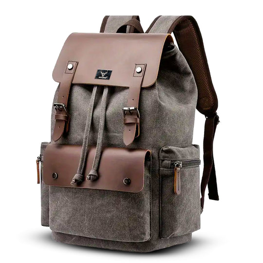 20L Waterproof Vintage Canvas Backpack With 15.6 Inches Laptop Compartment