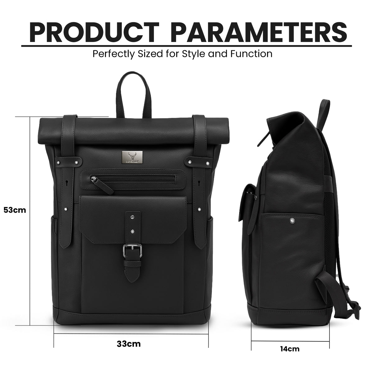 Executive Leather Carry Backpack