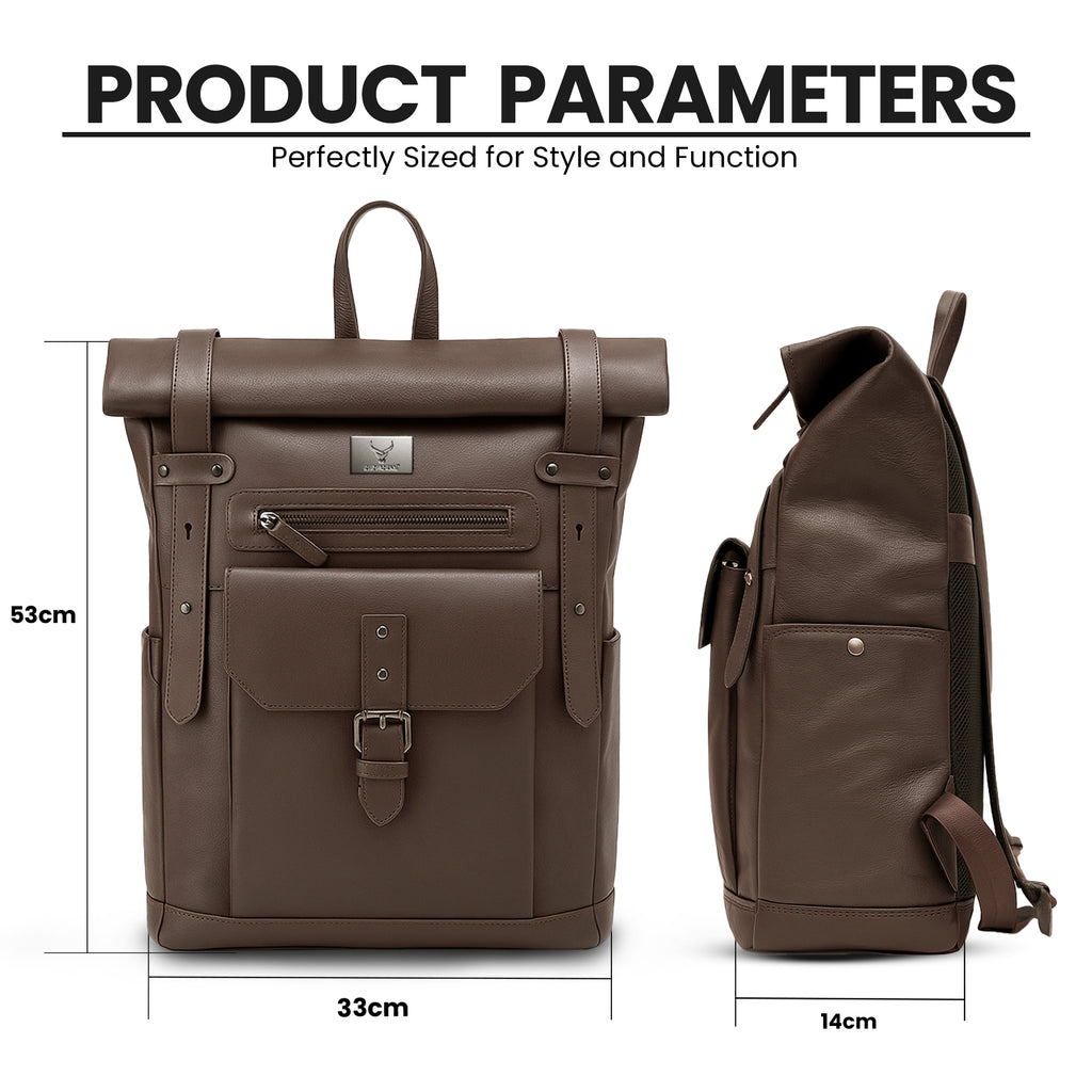 Executive Leather Carry Backpack