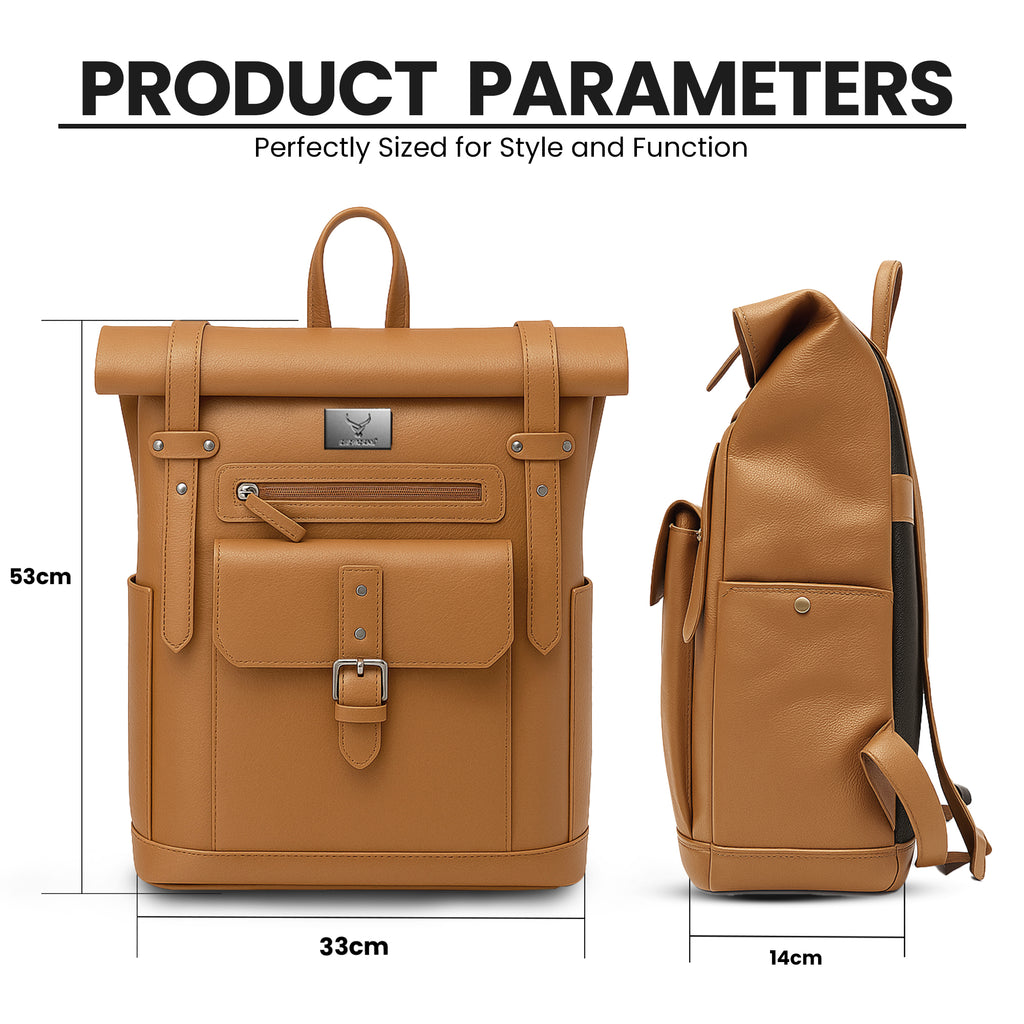Executive Leather Carry Backpack