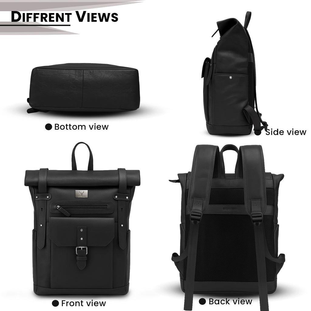 Executive Leather Carry Backpack