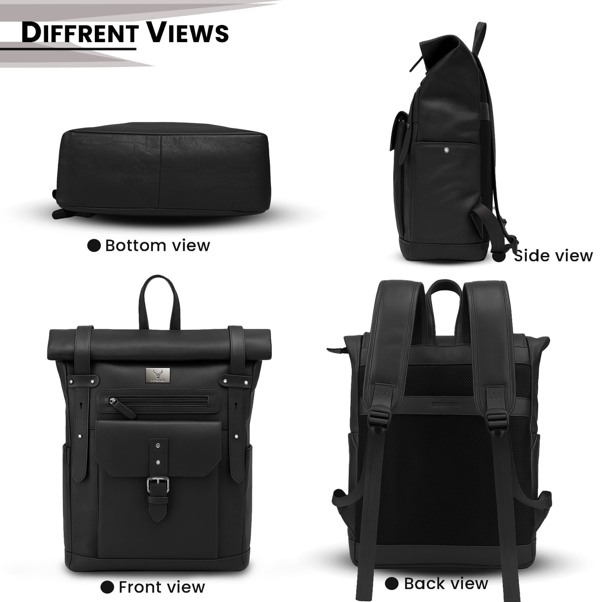 Executive Leather Carry Backpack