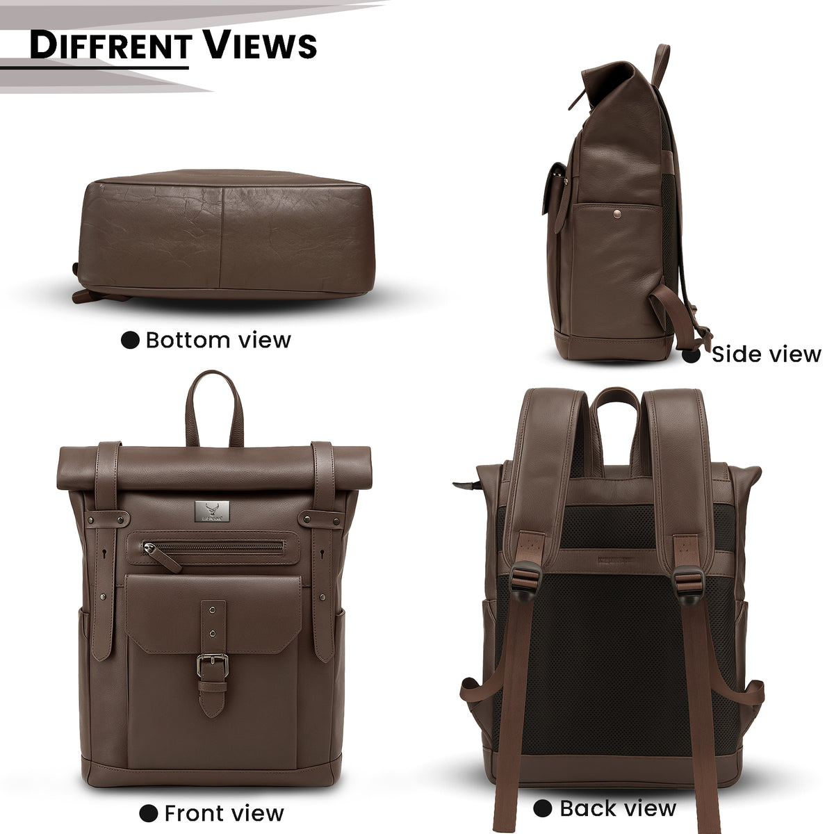 Executive Leather Carry Backpack