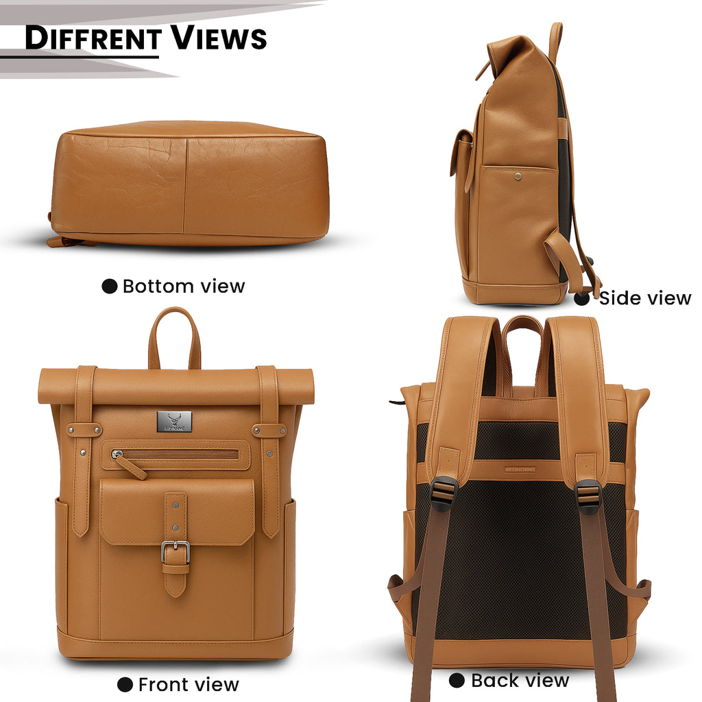 Executive Leather Carry Backpack