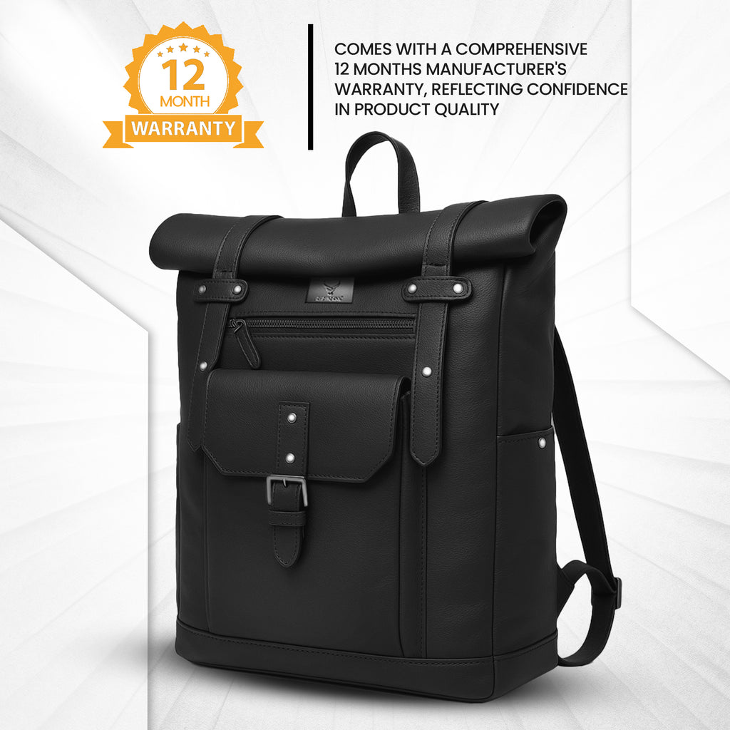 Executive Leather Carry Backpack