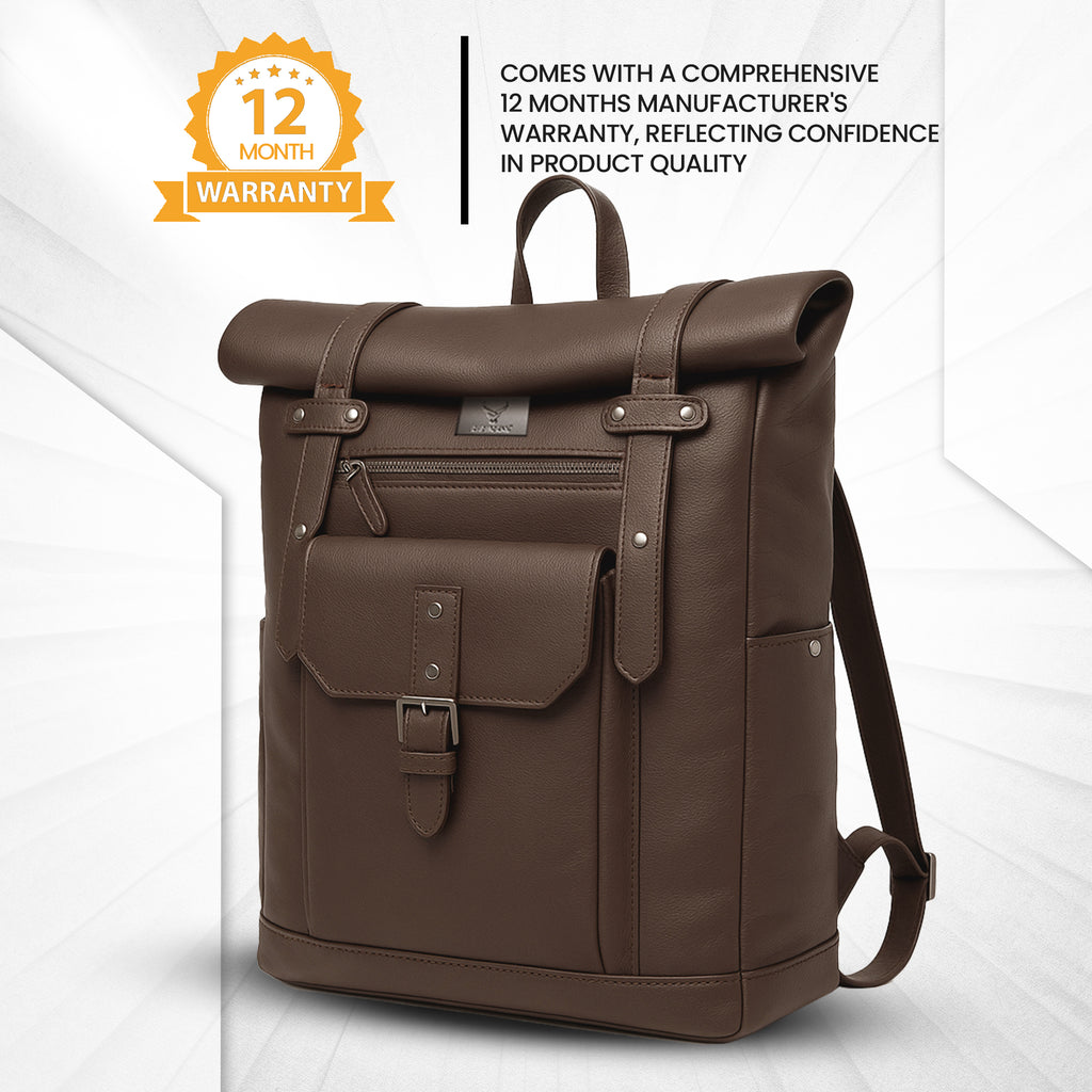 Executive Leather Carry Backpack