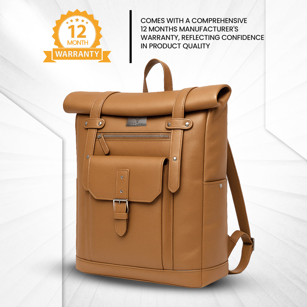 Executive Leather Carry Backpack