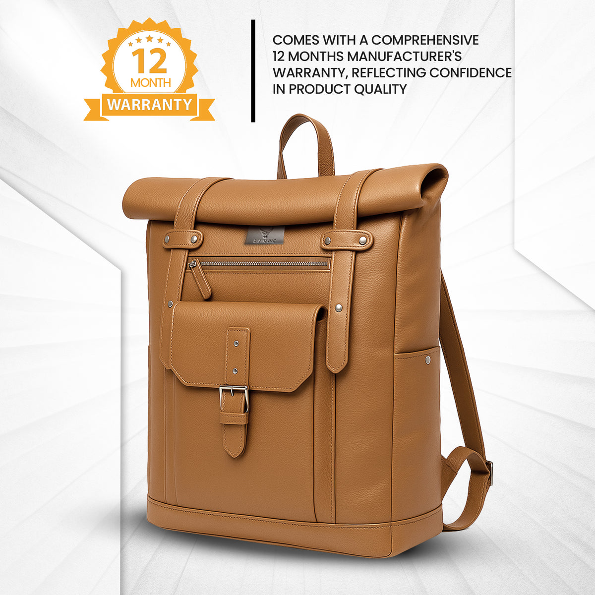 Executive Leather Carry Backpack