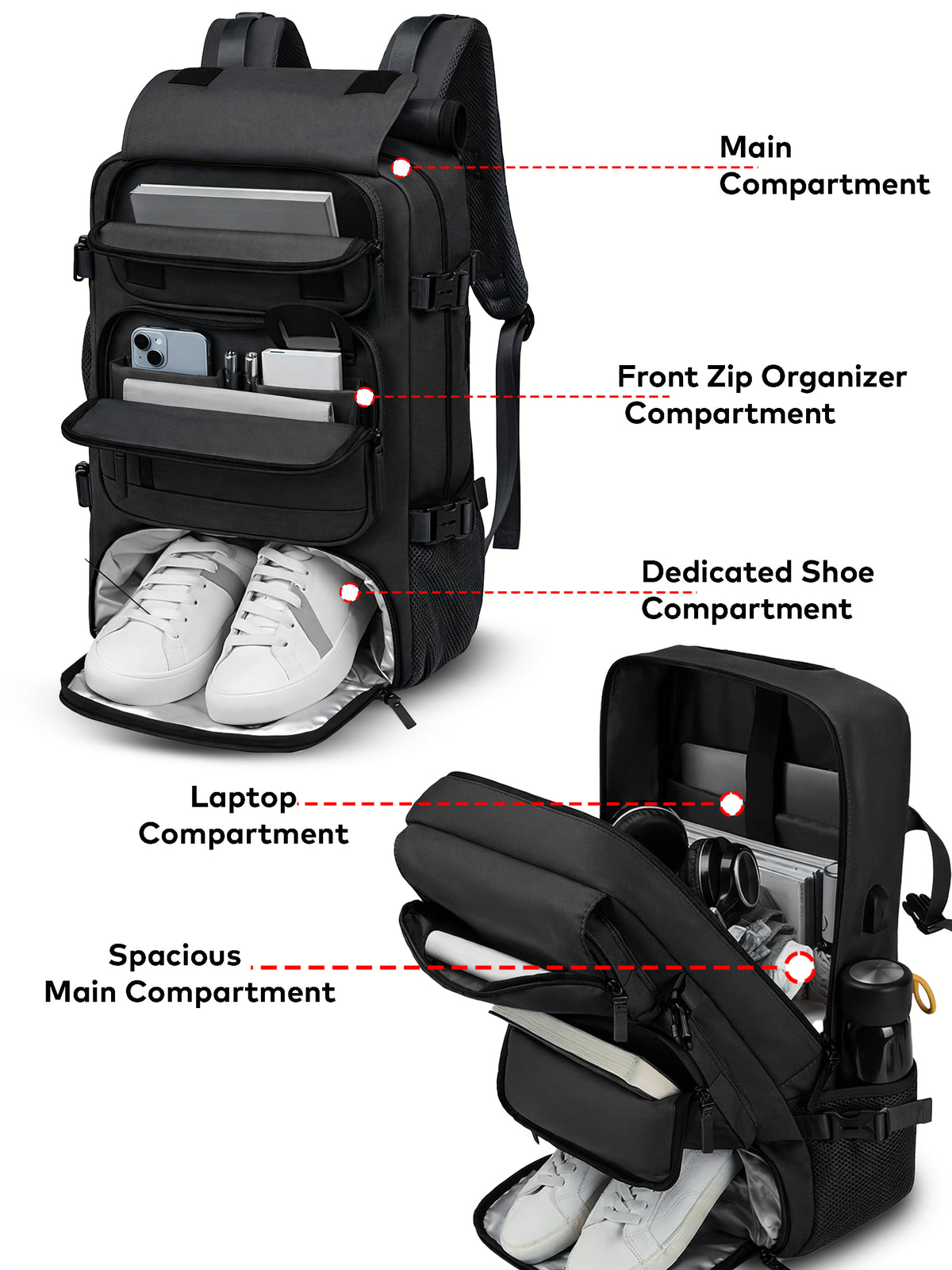 TriMode Voyager 30L 3-in-1 Travel Backpack