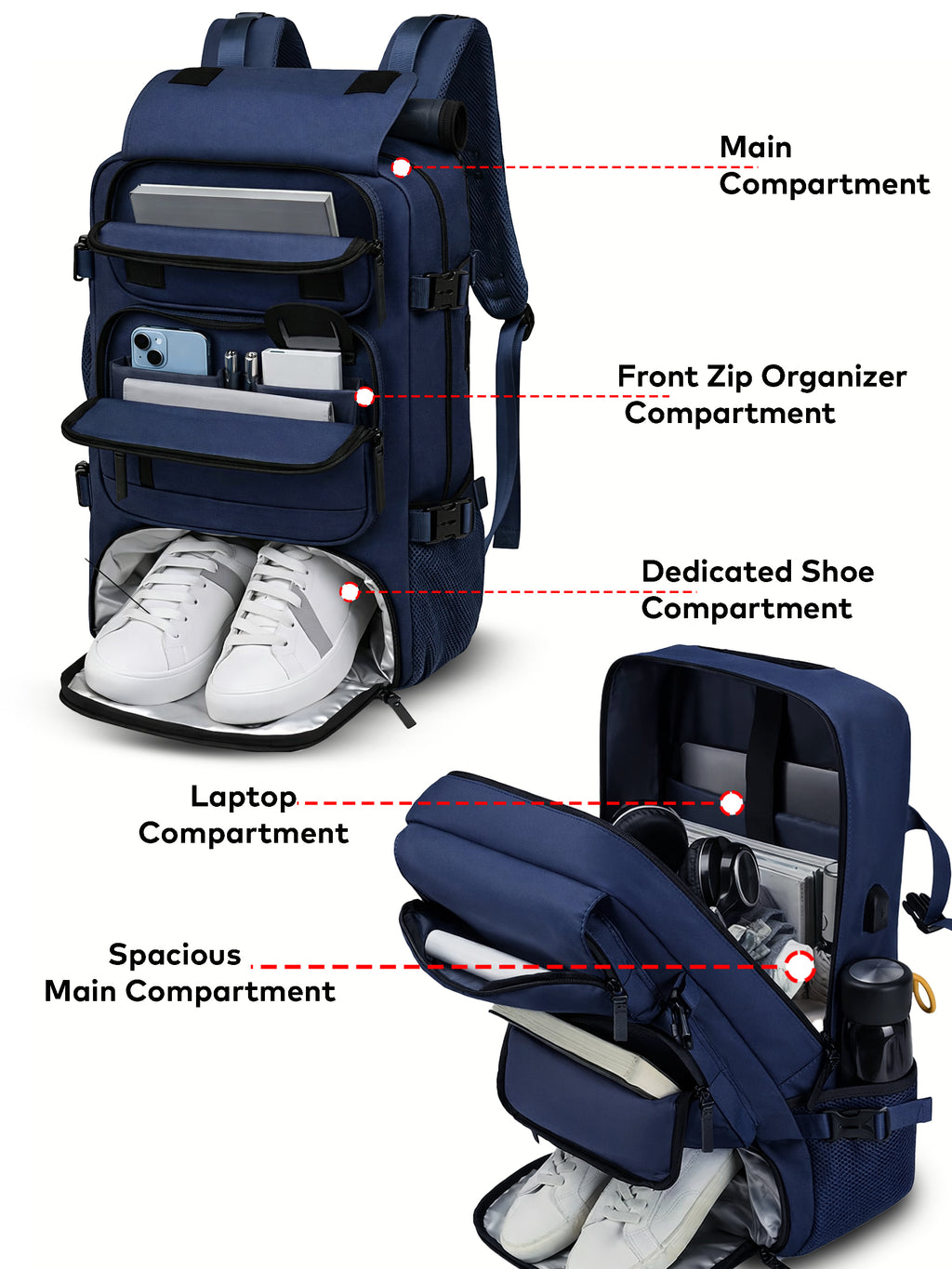 TriMode Voyager 30L 3-in-1 Travel Backpack