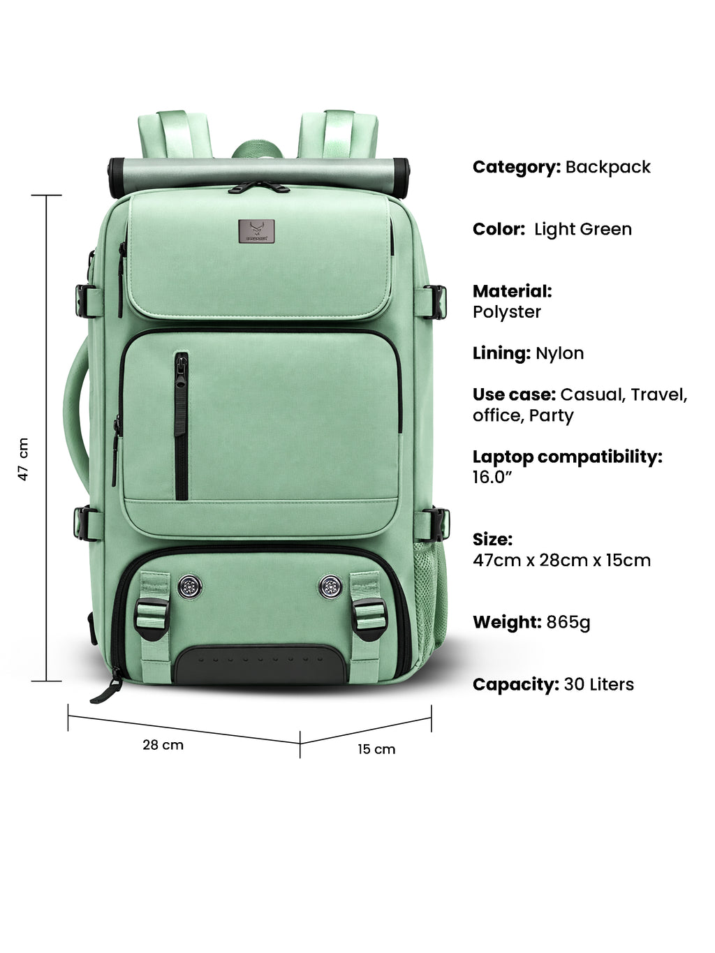 TriMode Voyager 30L 3-in-1 Travel Backpack