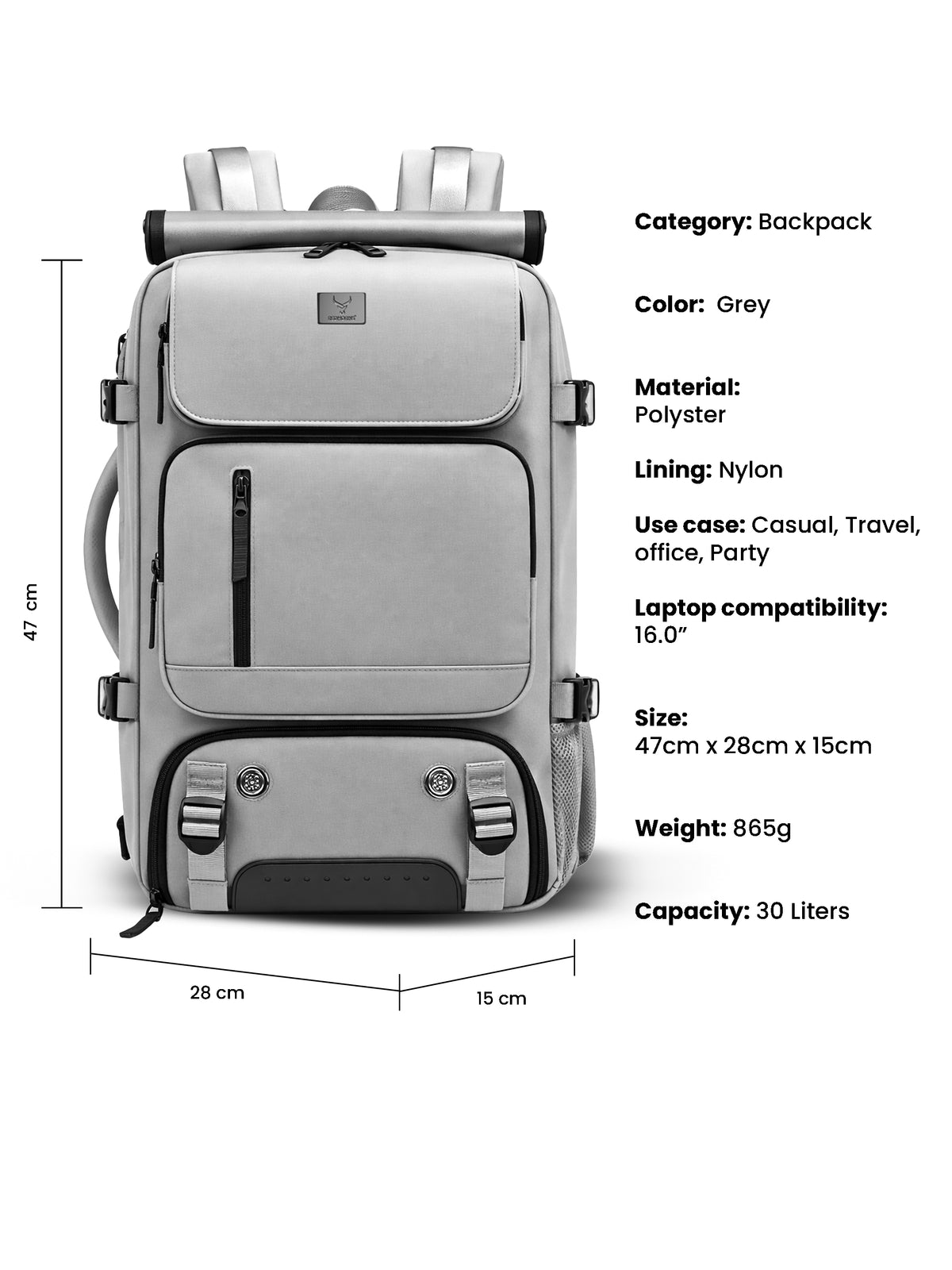 TriMode Voyager 30L 3-in-1 Travel Backpack