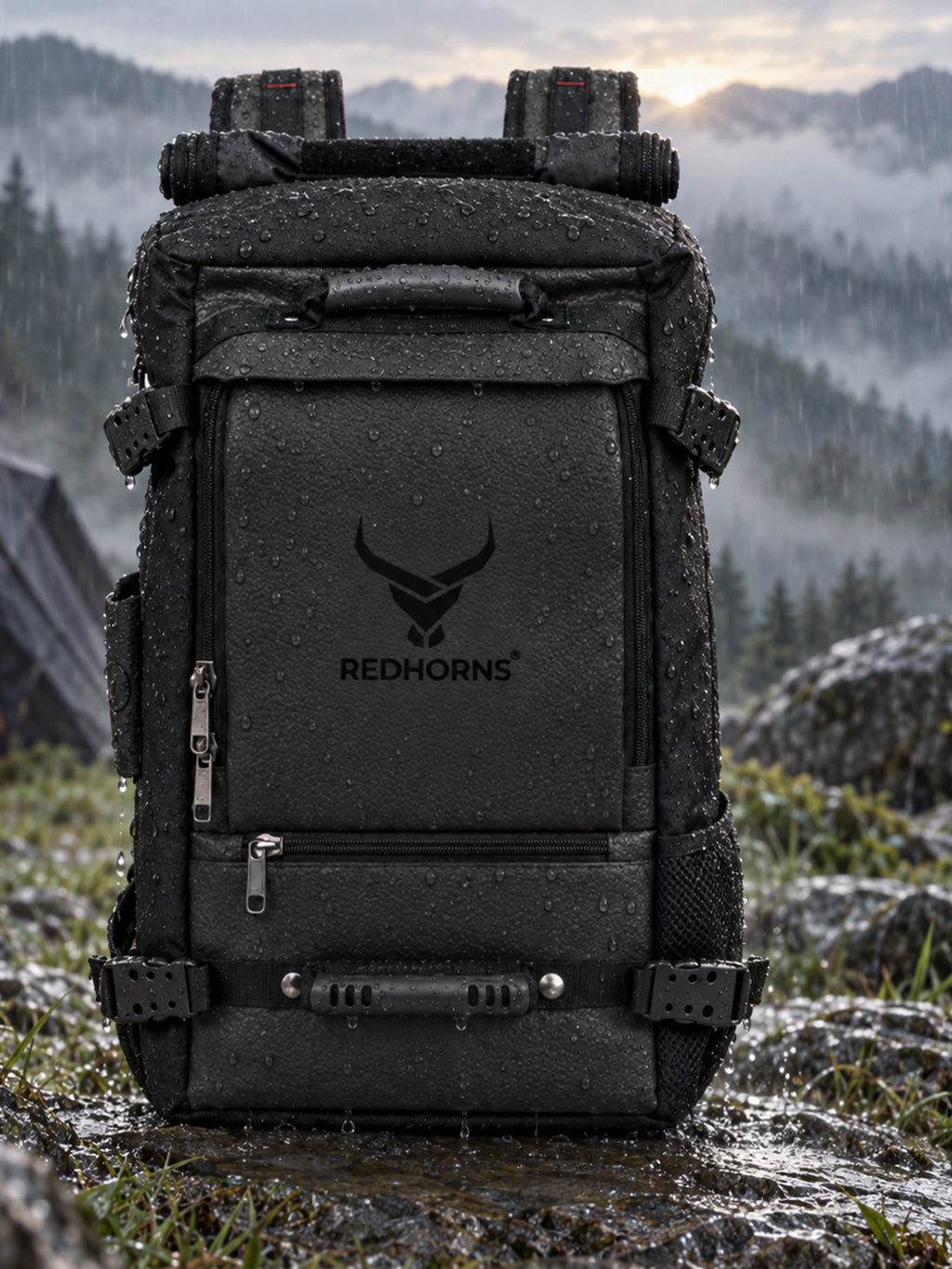 REDHORNS 40L Backpack - Black - detail