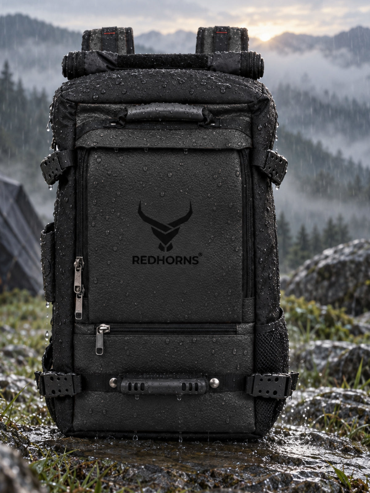 REDHORNS 40L Backpack - Black - detail