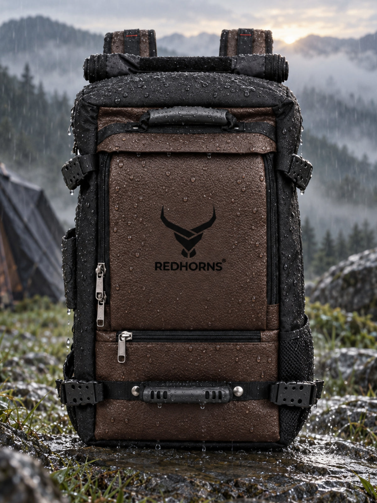 REDHORNS 40L Backpack - Brown - detail
