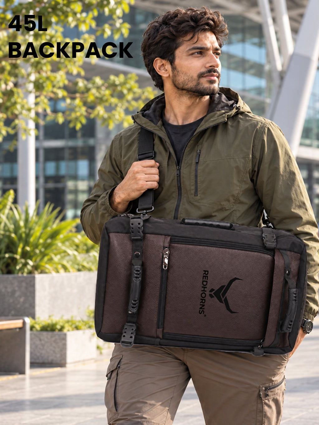 REDHORNS 40L Backpack - Brown - detail
