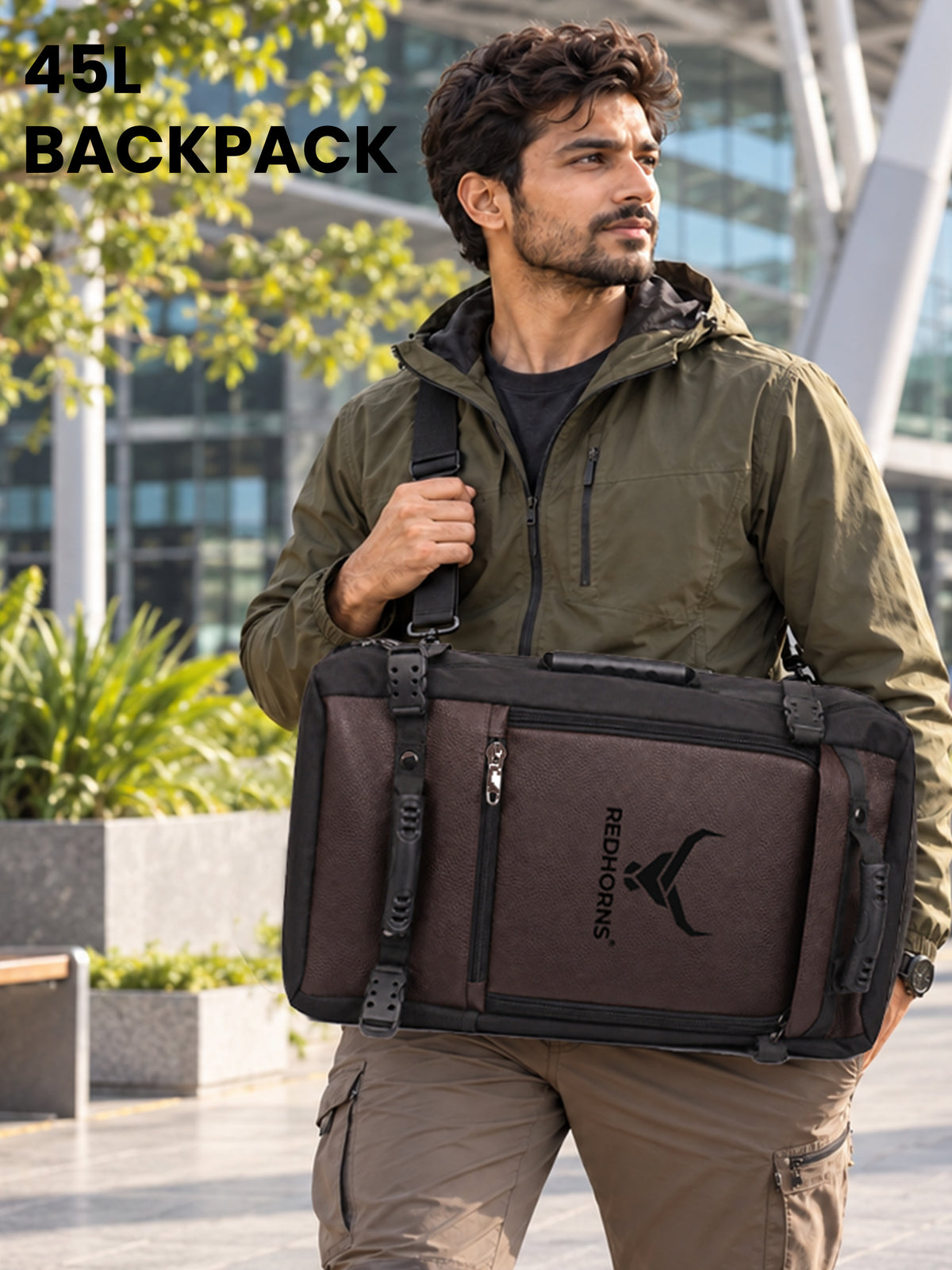 REDHORNS 40L Backpack - Brown - detail