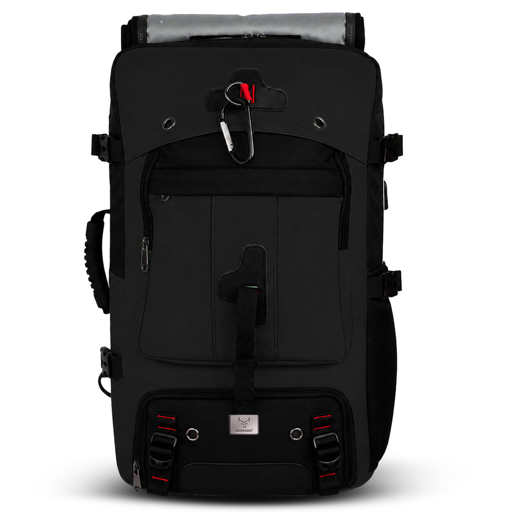 TrailFlex 32L Convertible Hiking Backpack Black - front view