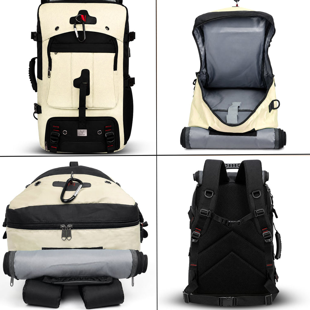 TrailFlex 32L Convertible Hiking Backpack - Beige