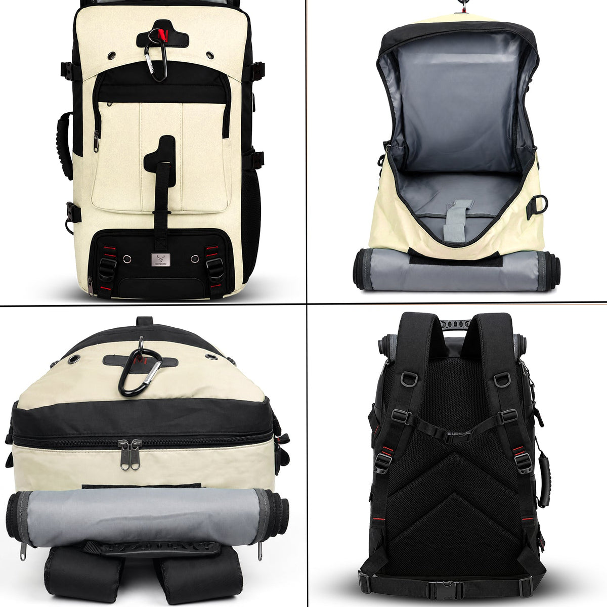 TrailFlex 32L Convertible Hiking Backpack - Beige