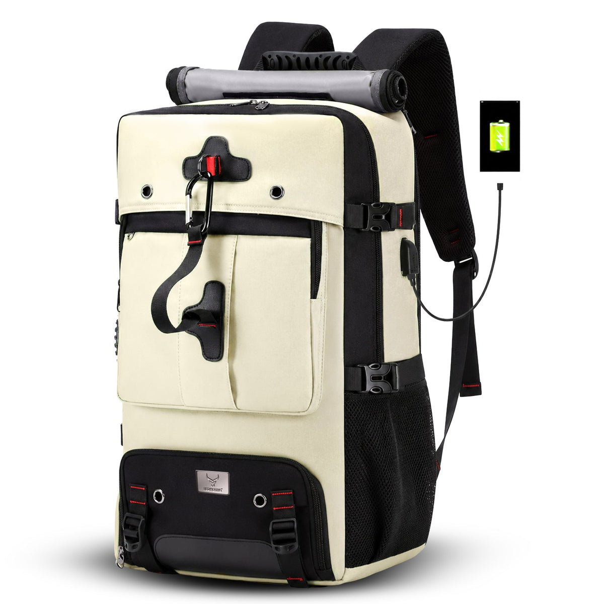 TrailFlex 32L Convertible Hiking Backpack - Beige