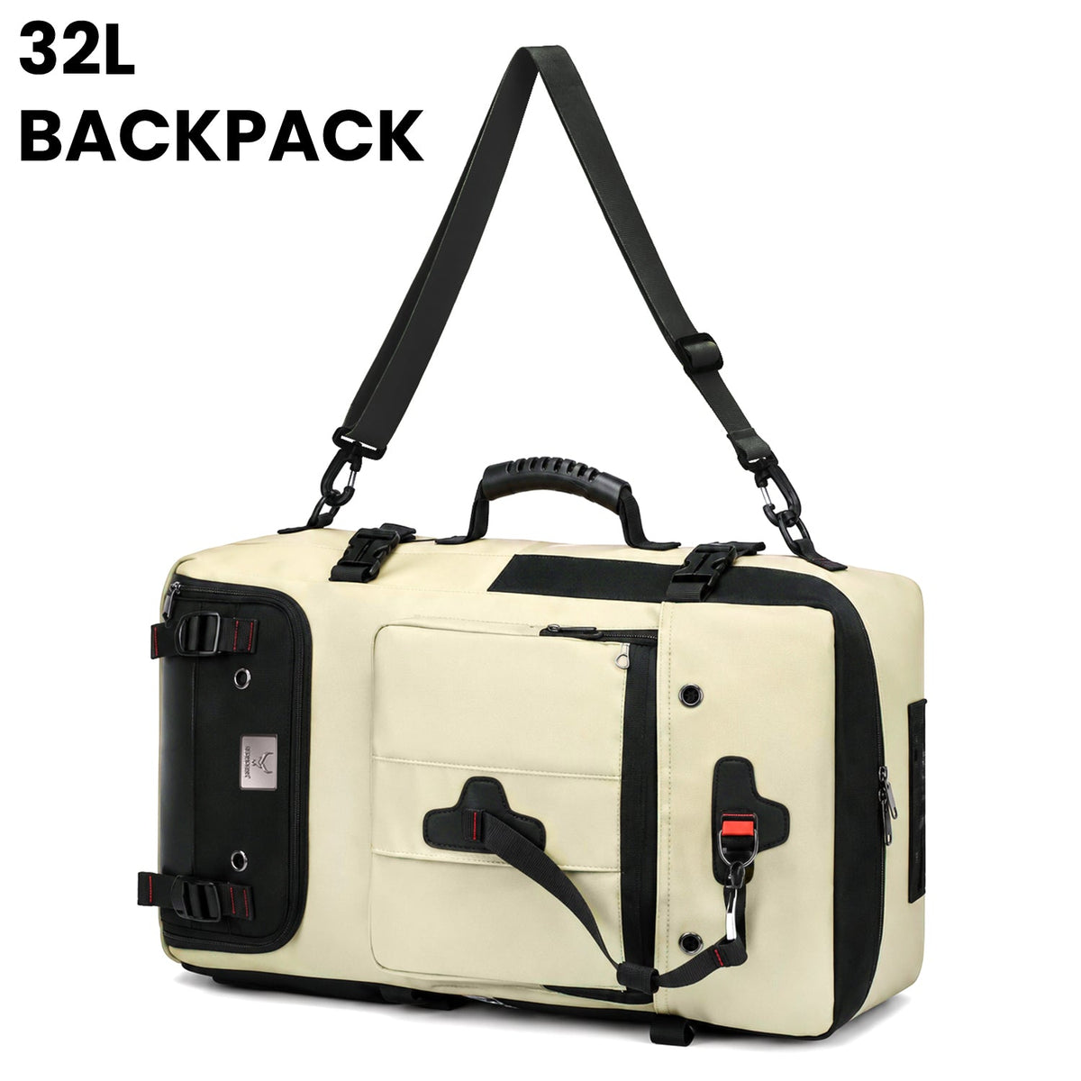 TrailFlex 32L Convertible Hiking Backpack - Beige