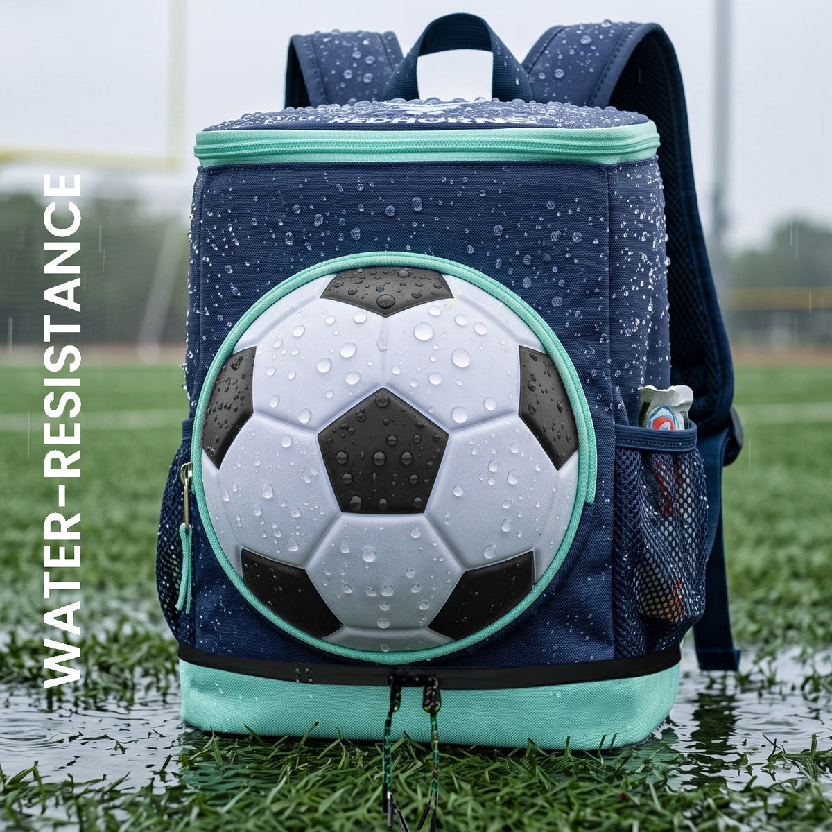 StrikePro 36L Football Backpack - Navy Blue Green