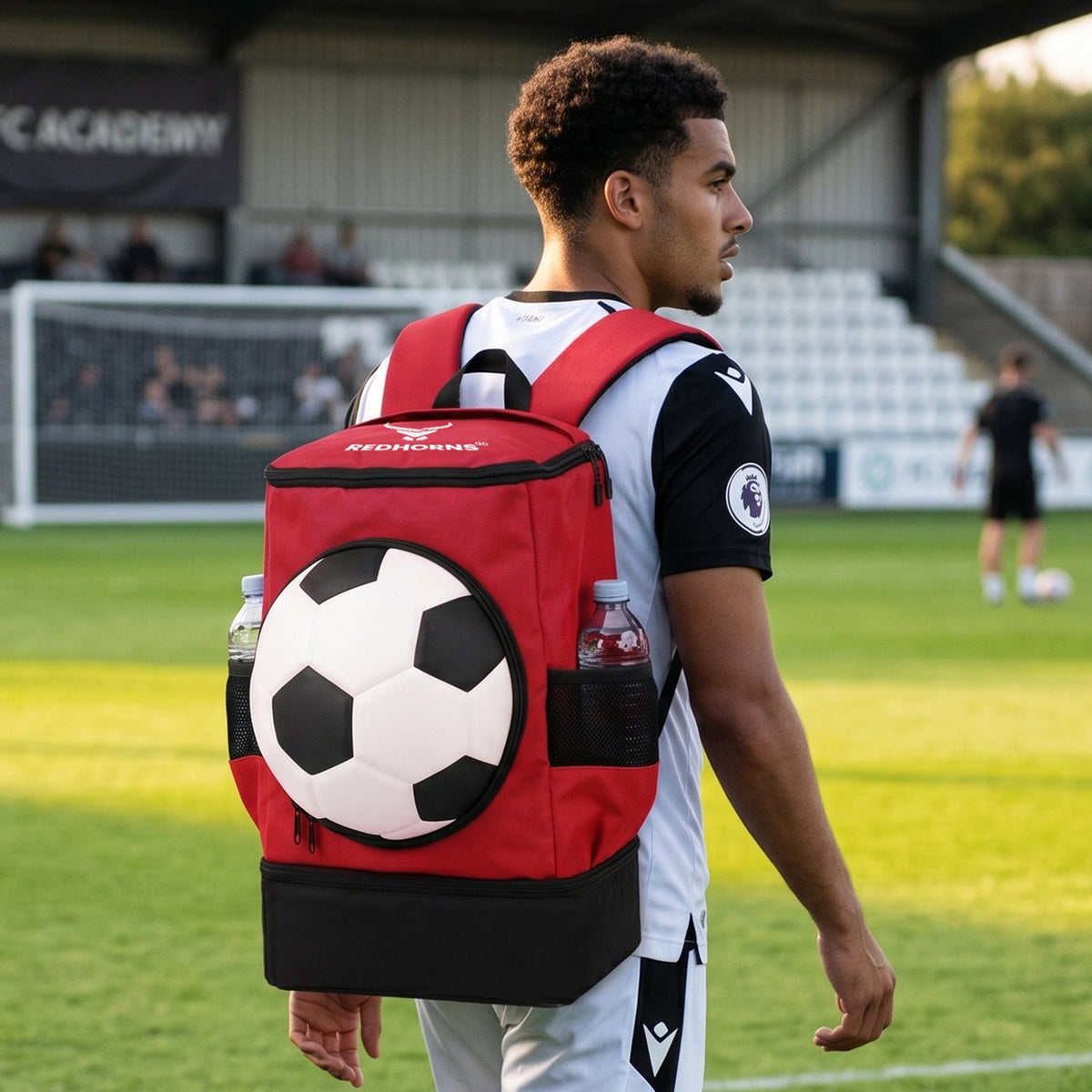 StrikePro 36L Football Backpack - Red Black