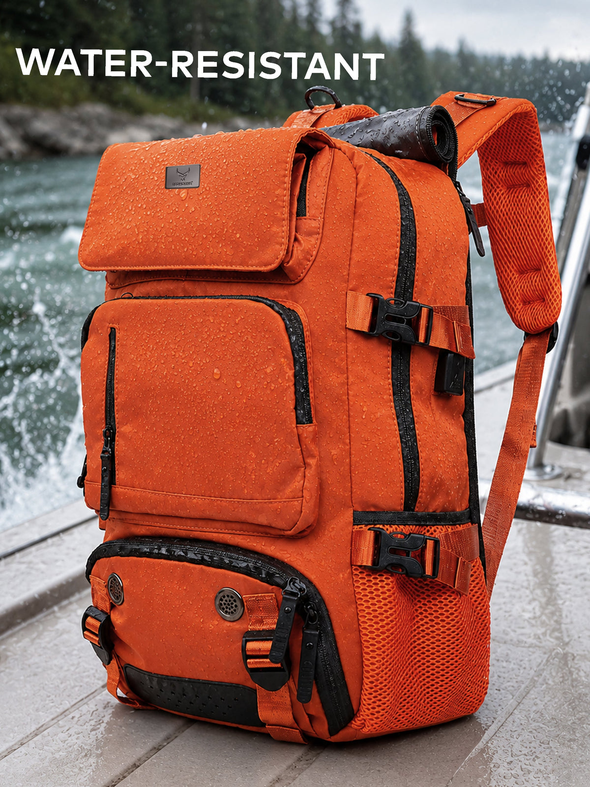 TriMode Voyager 30L 3-in-1 Travel Backpack - Orange water resistant